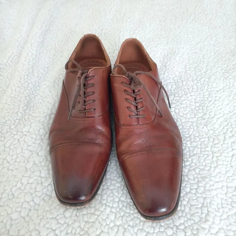 Florsheim Men's Brown and Red Oxfords Size 9.5